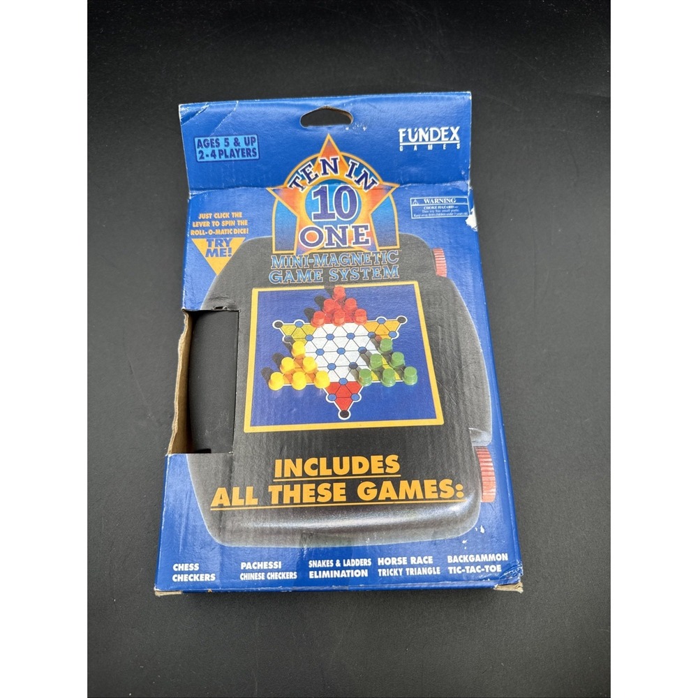 Fundex 2002 Ten Games In One Mini Magnetic Game System Gaming On The Go